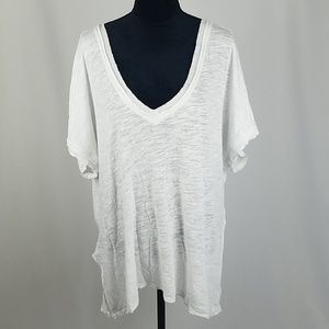 We The Free women L Keep Me Tee v-neck burnout